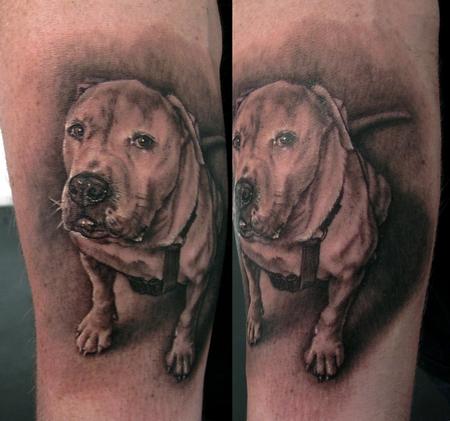 Stefano Alcantara - Dog portrait tattoo
